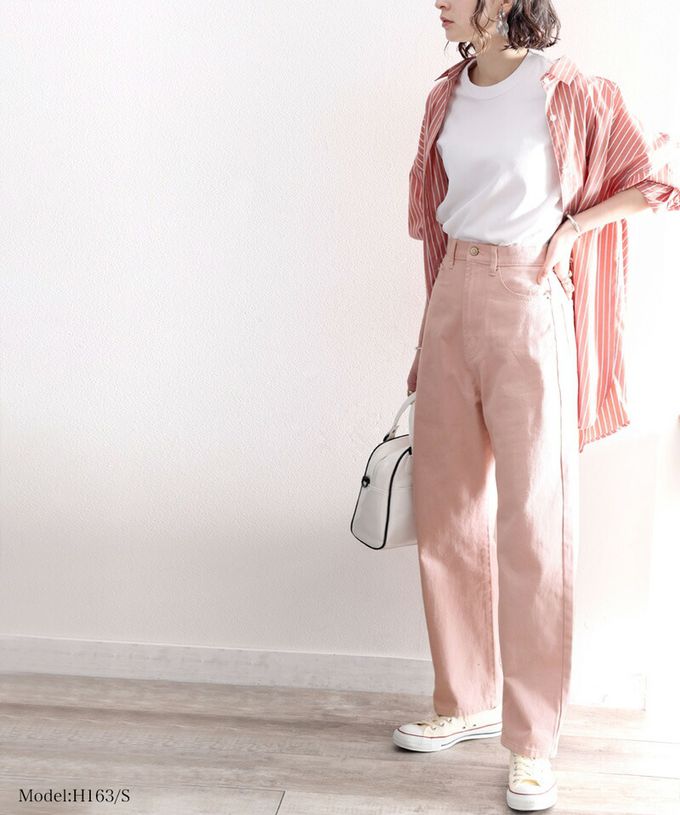 日本 Classical Elf - [熱銷NO.1]  厚磅棉混挺版美腿長褲-丹寧刷色黑