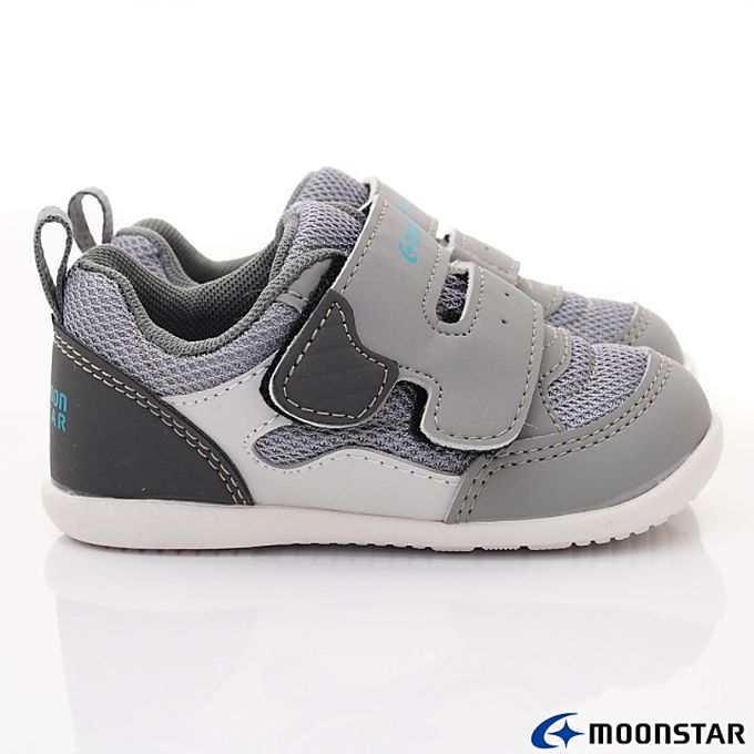 Moonstar日本月星 - 月星寶寶學步機能童鞋款-MSCNB3097灰(寶寶段)-機能運動鞋-灰