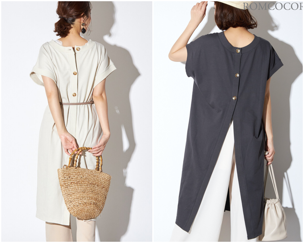 日本女裝代購 - 2way 碎花V領洋裝/罩衫外套-綠 (M(Free size))