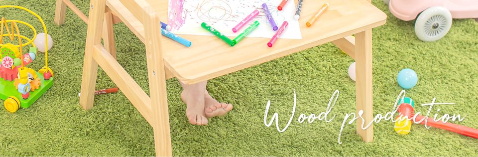 Kikimmy - 小熊原木升降桌椅組(一桌一椅)/兒童書桌椅