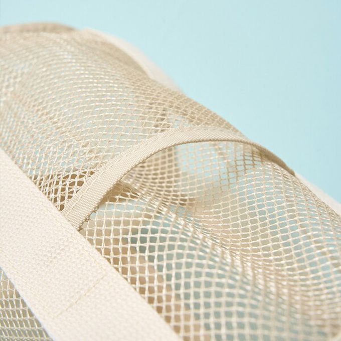 日本 b-ROOM - 網格圓筒沙灘包/玩水包-軍綠 (33x22x22cm)