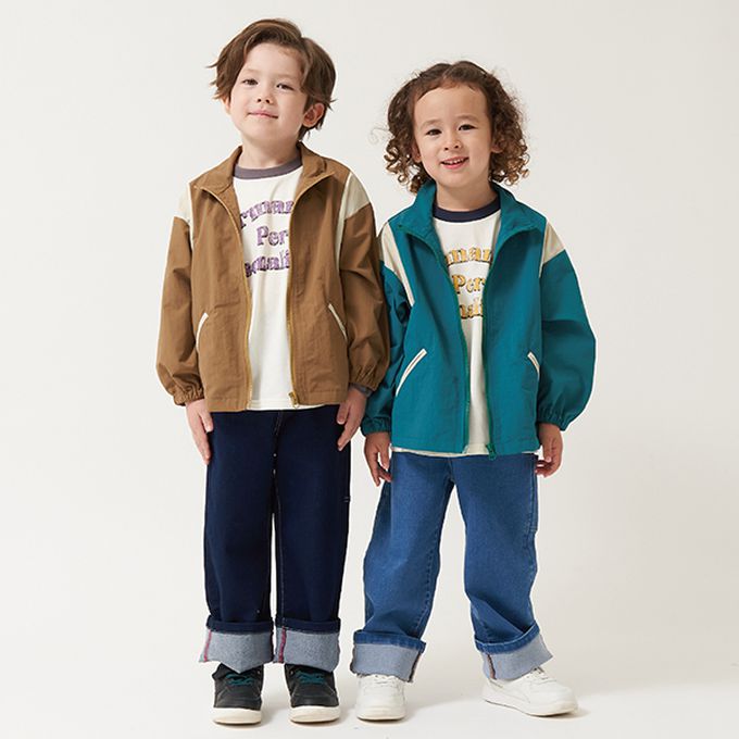 日本 b-ROOM - 潑水加工 廓形撞色防風外套-焦糖棕