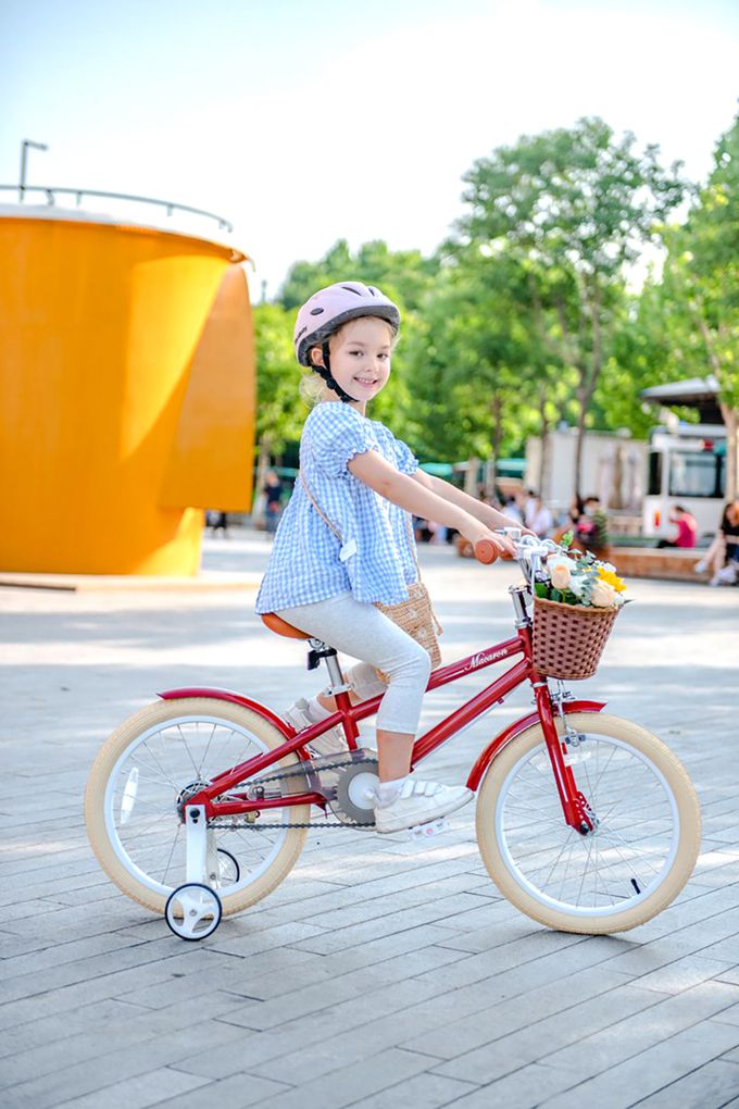 Royalbaby - 馬卡龍復古風 兒童自行腳踏車-復古經典色-紅色-14吋