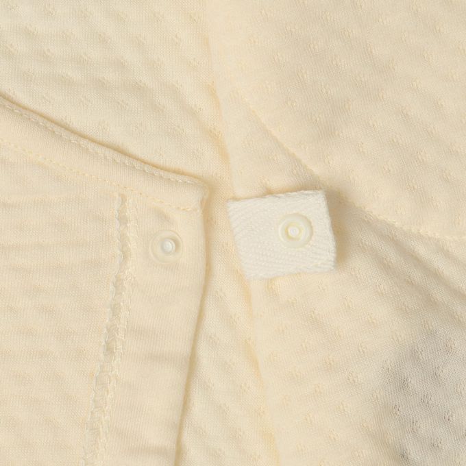 akachan honpo - 長袖舒適連身衣-象牙白色 (50~60cm)