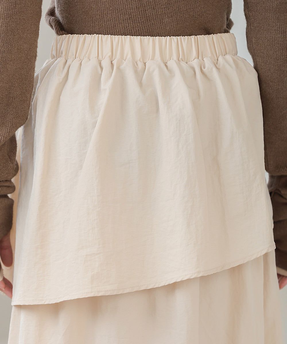 日本 Bab - 成熟可愛立體縐褶蛋糕長裙-米杏 (M)