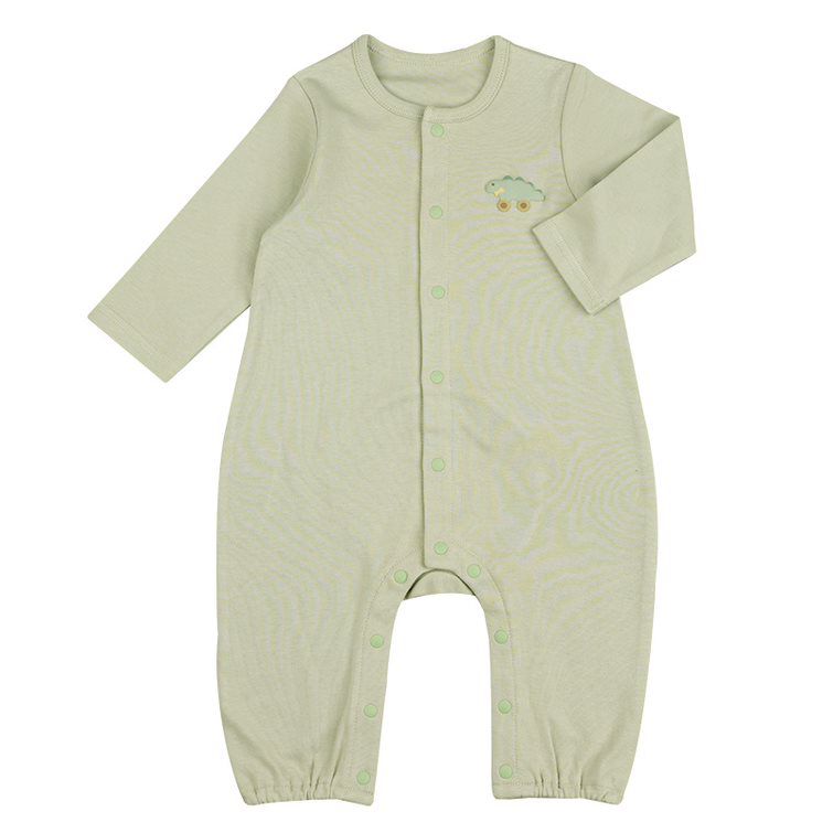 akachan honpo - 長袖兔裝-動物造型屁屁-綠色