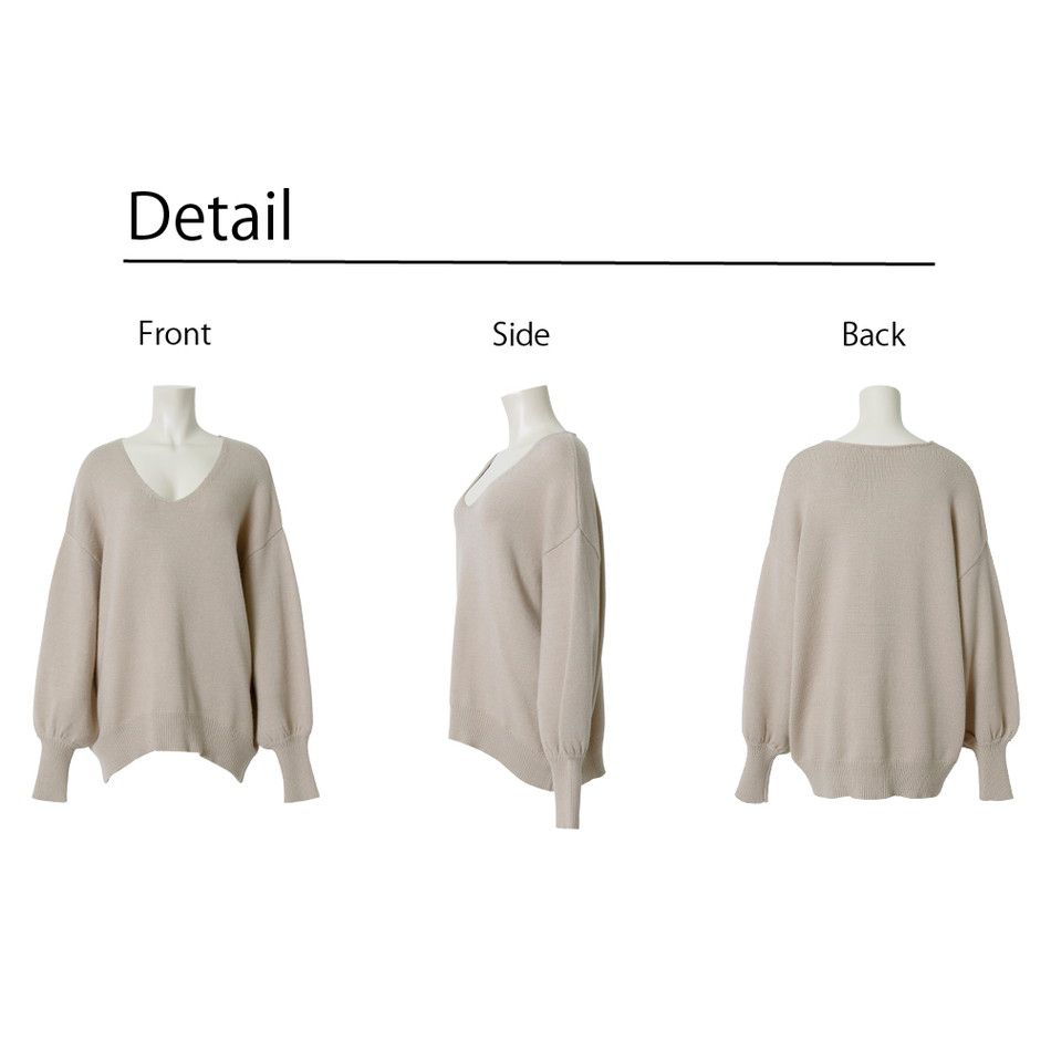 日本 Rejoule - 法式慵懶圓領針織毛衣-摩卡棕