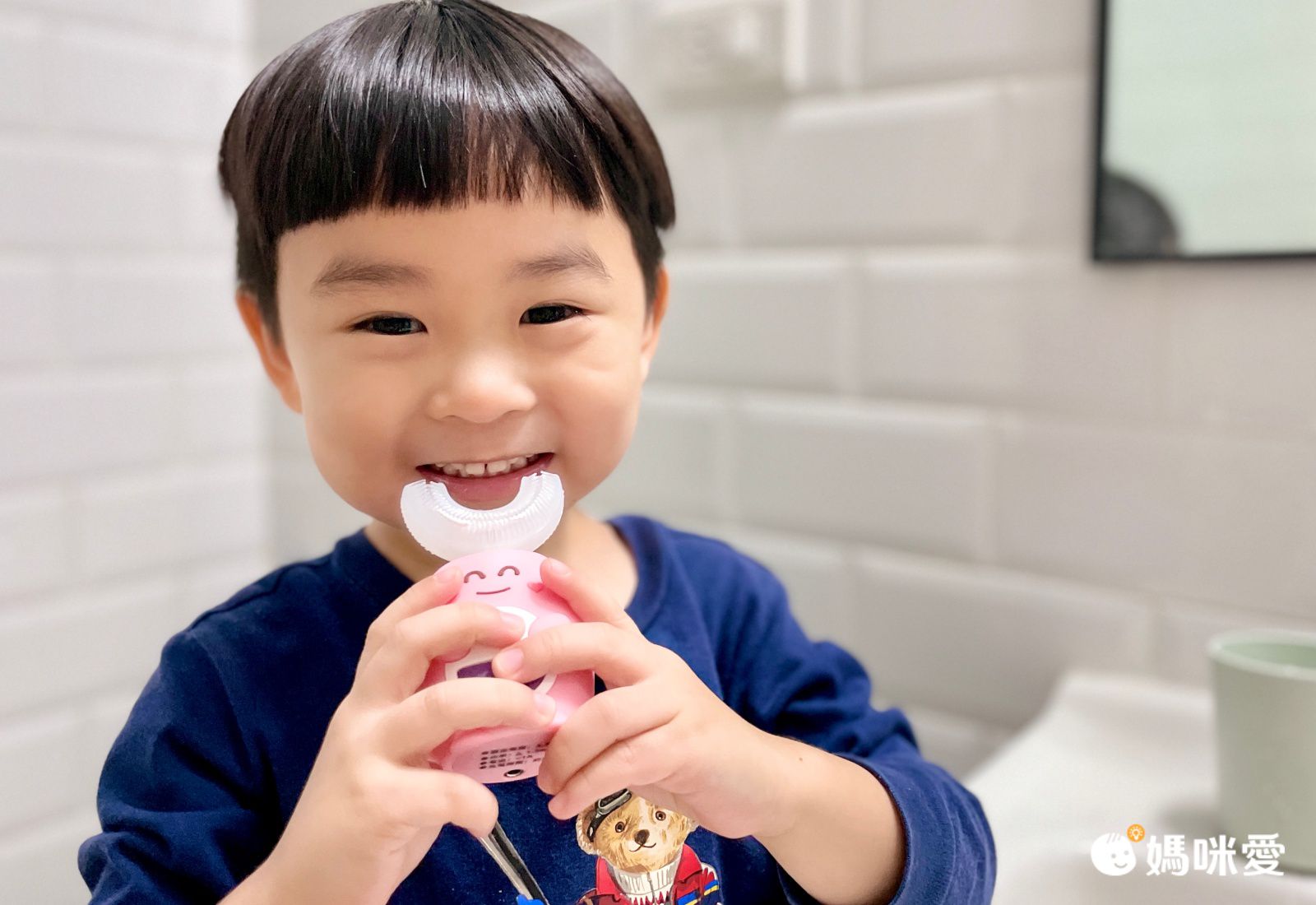 U型＆一般刷頭隨時替換【恐龍造型兒童電動牙刷】