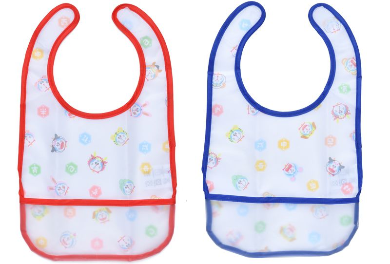 日本 Richell 利其爾 - DORAEMON防水圍兜_2入-藍/紅 (背心)-2入