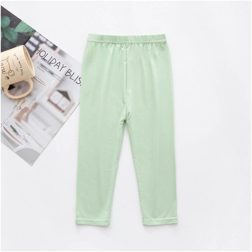 大彈力！莫代爾七分內搭褲-綠色