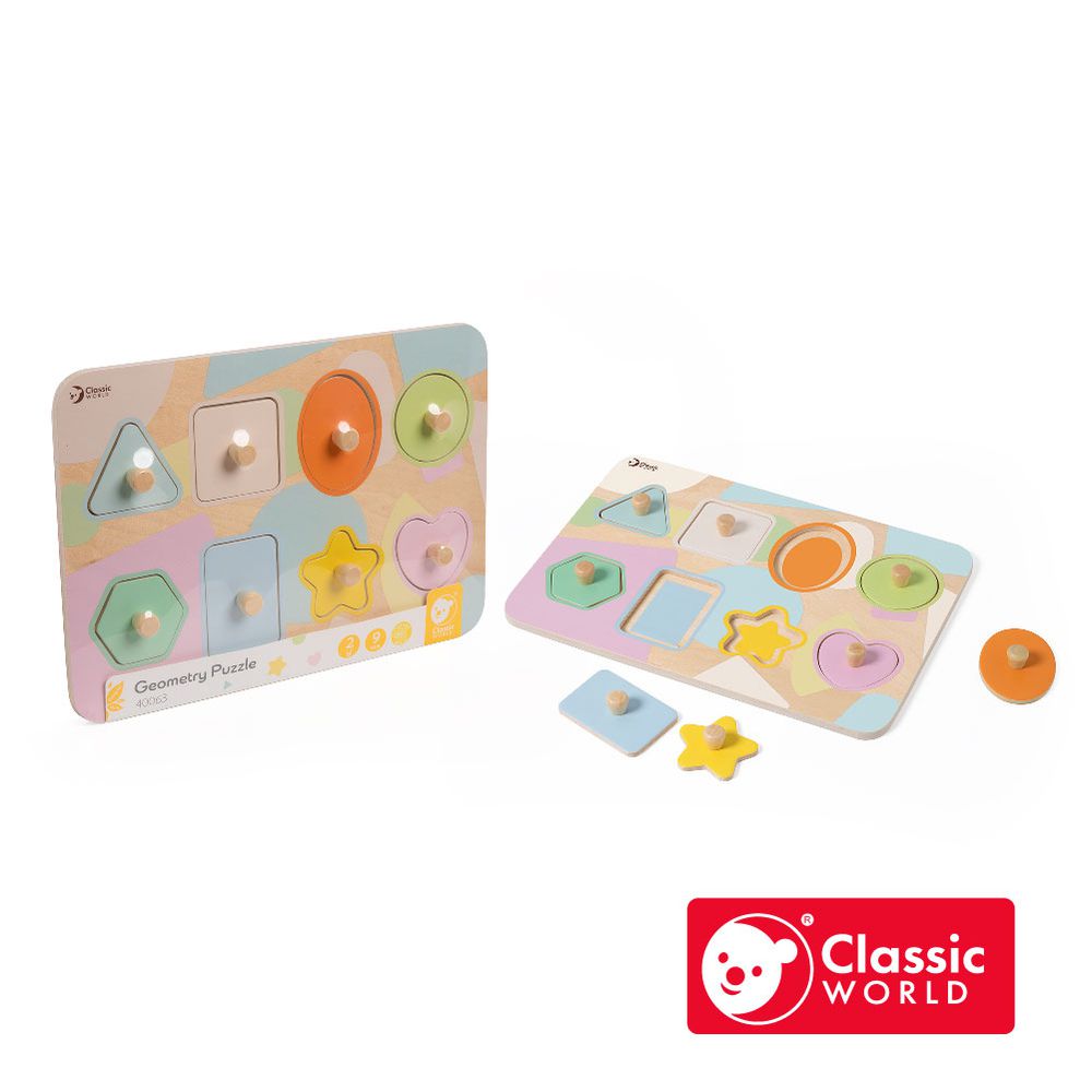 木製手抓板-幾何拼拼樂《40063》