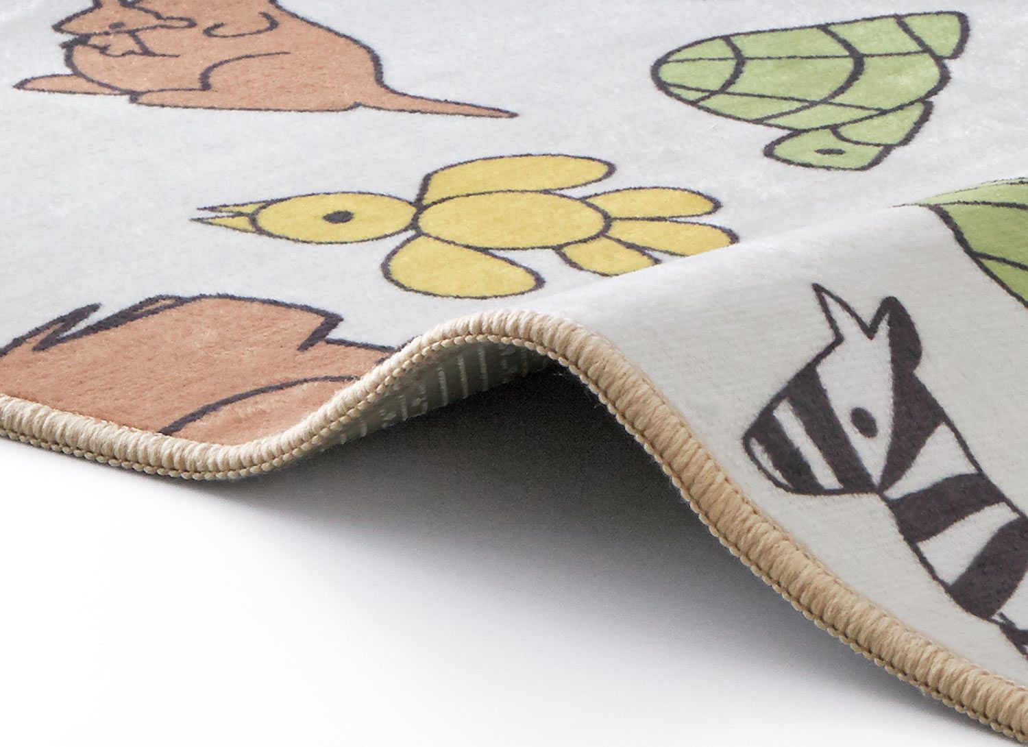 日本千趣會 - mini labo 去泥污腳踏墊-法蘭西花朵-藍綠