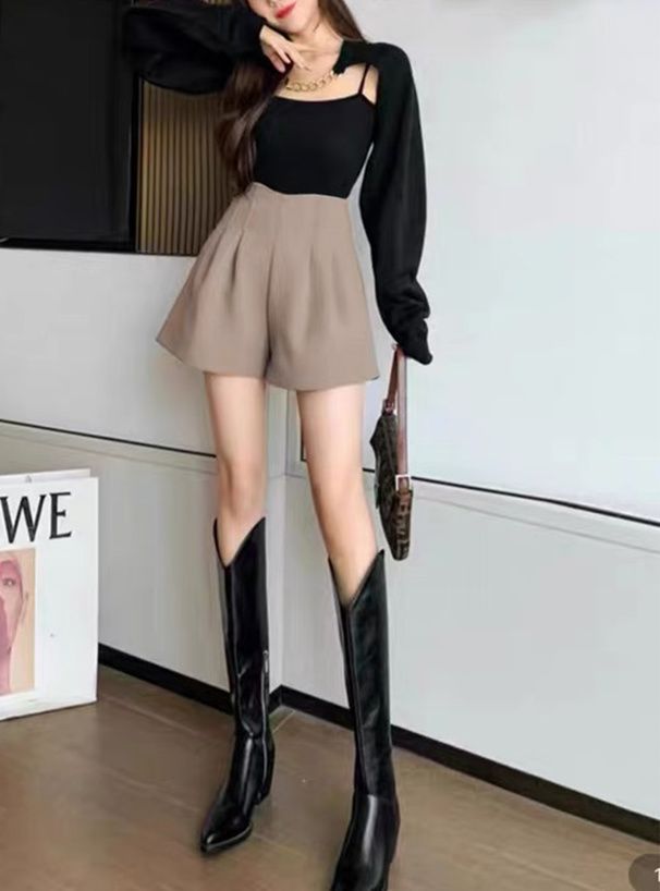 日本 GRL - 熱銷款百搭顯瘦短褲-深可可