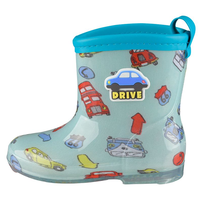akachan honpo - 雨鞋 左右腳易分辨-汽車-藍色
