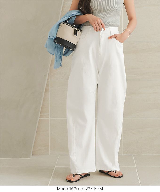 日本 Kobe Lettuce - 接觸冷感 時尚曲線錐型牛仔褲-(可選長度)-深藍