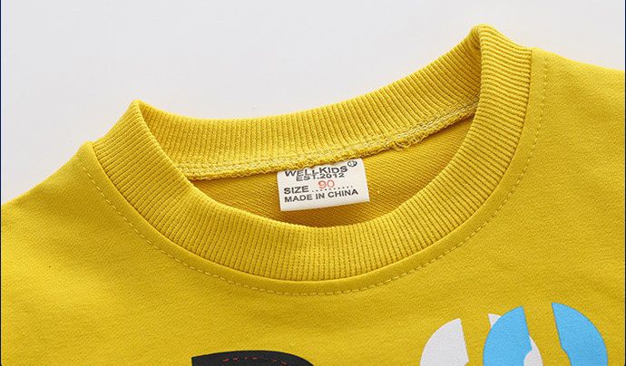 WELLKIDS - 加絨圓領長袖大學T套裝-兩隻劍龍-藍色