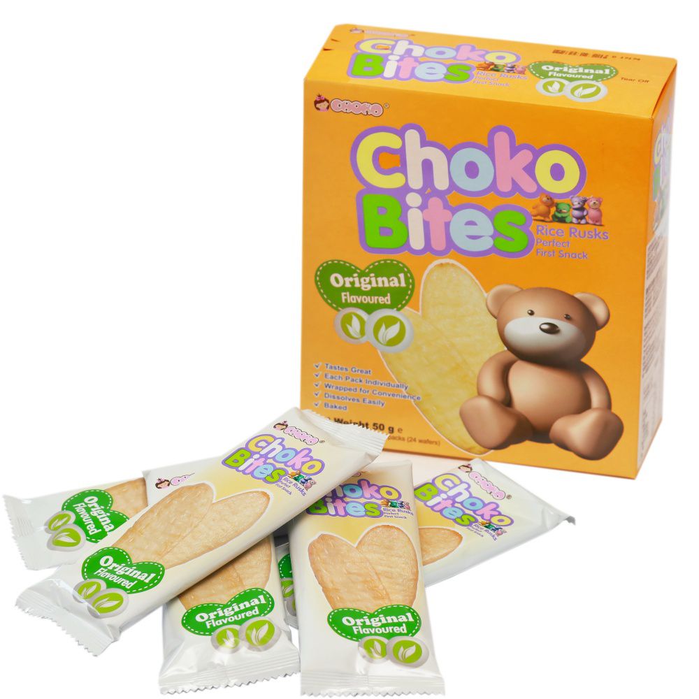 俏菓 Choko Bites - 米餅(6m+)-原味-50g-2枚x12包/盒