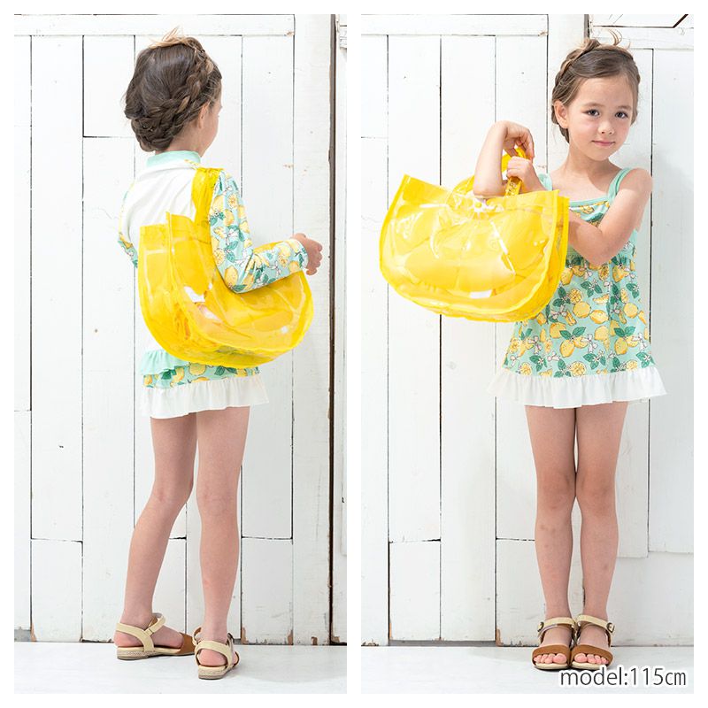 日本 ZOOLAND - 防水PVC手提袋/游泳包-E海洋風情-薄荷 (25x34x11cm)