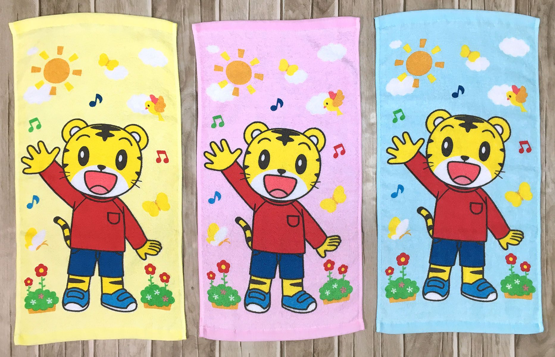 巧虎 - 純棉印花童巾-打招呼篇-藍-28x51cm