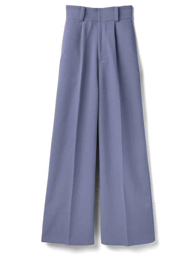 日本 GRL - 美腿修長打褶西裝褲/寬褲-簡約白