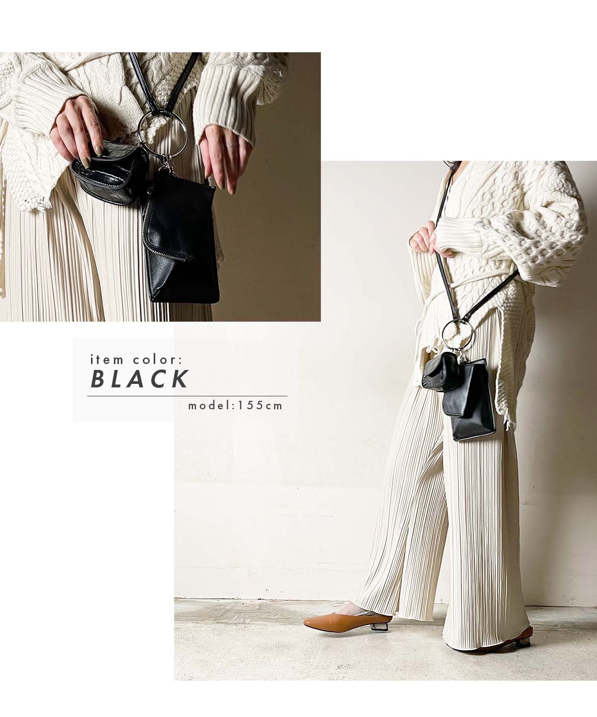 日本服飾代購 - 人氣定番 多功能隨身三用小側背包-米