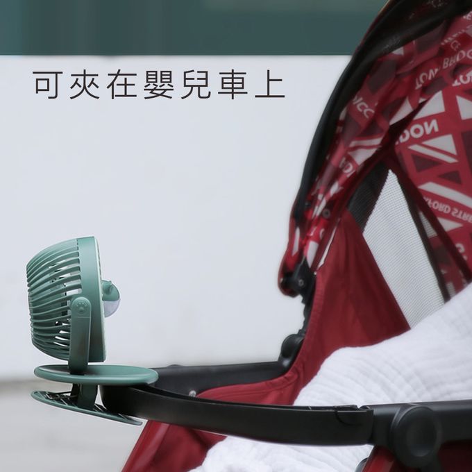Timo - 貓咪小夜燈 USB多功能立式/夾式兩用風扇 (嬰兒車可用)-白色