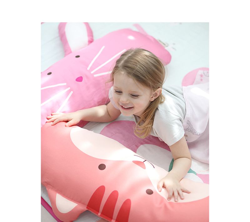 美國 Milo & Gabby - 超細纖維防蹣抗菌可水洗長型兒童午睡枕抱枕-Tom小虎