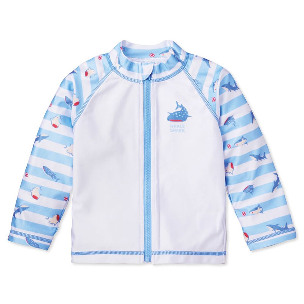 防曬泳衣-鯊魚-淺藍色