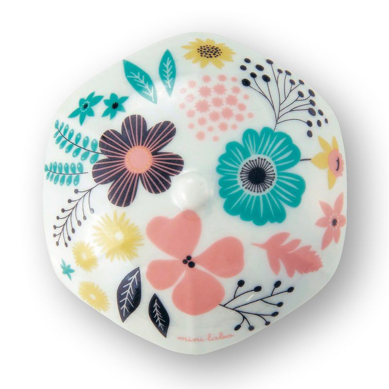 日本千趣會 - 日本製 [抗菌加工] 有田燒陶瓷排水孔蓋-mini labo繽紛 (6.5x2.7cm)