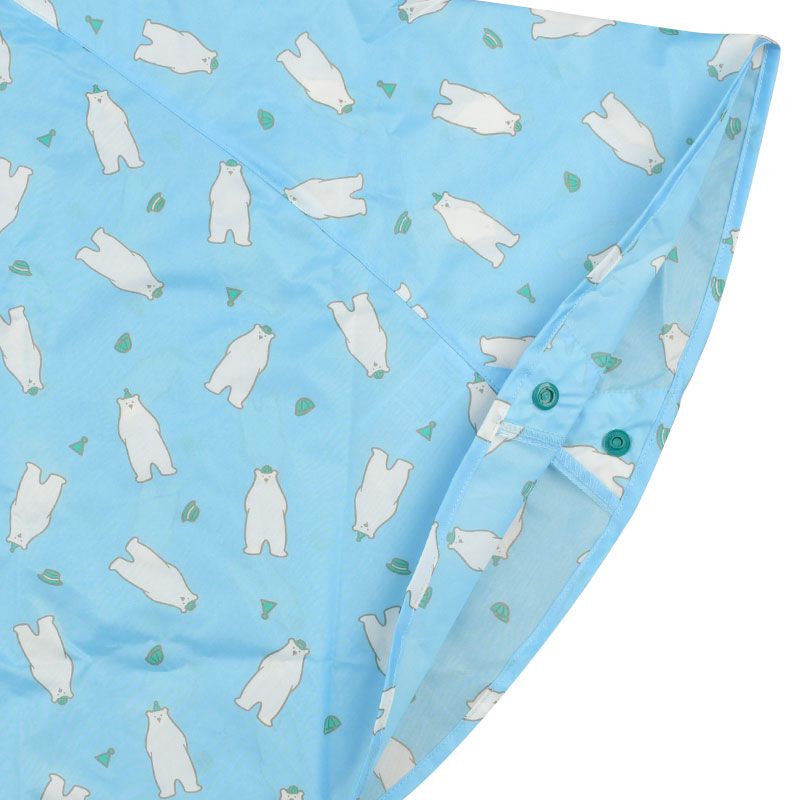 akachan honpo - 短斗篷式雨衣-白熊-淺藍色 (80~95cm)