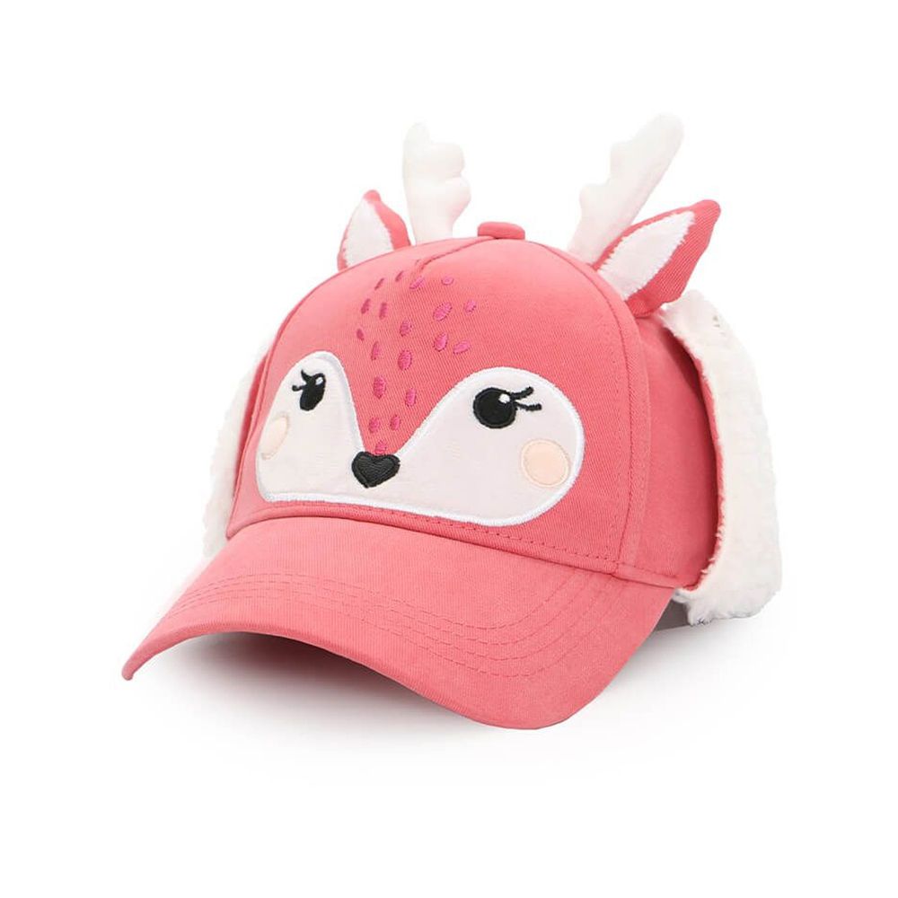 加拿大 flapjackkids - 3D造型遮耳棒球帽-小鹿斑比
