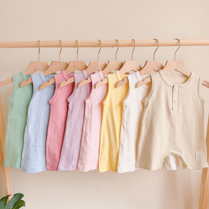 YOUrs - 棉甜無袖連身衣-天空藍