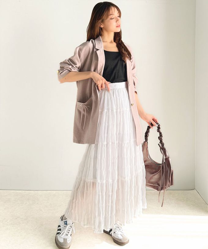 日本 Classical Elf - 柔軟飄逸分層透膚喇叭長裙-黑