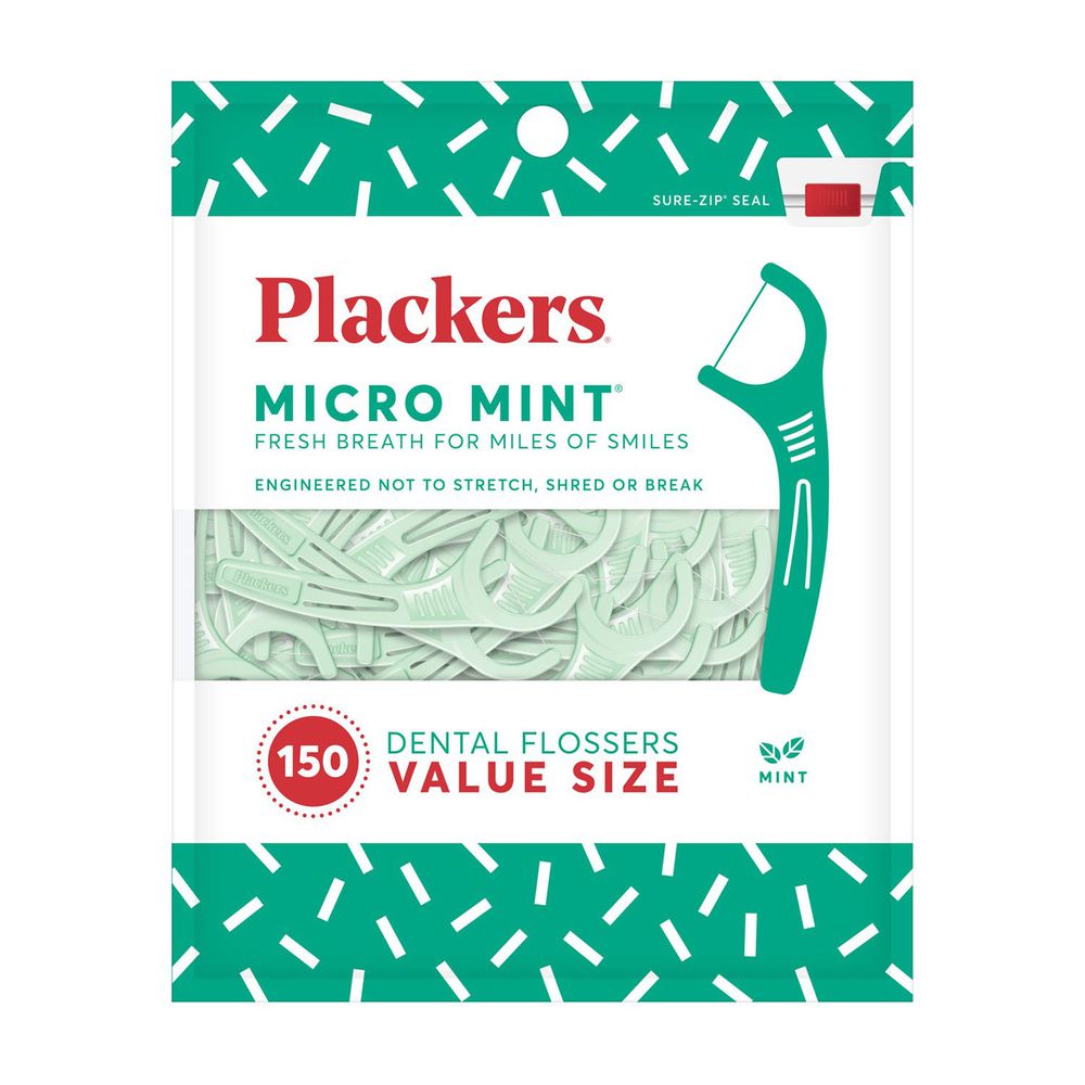 美國 Plackers 派樂絲 - 微薄荷清涼牙線棒-150入