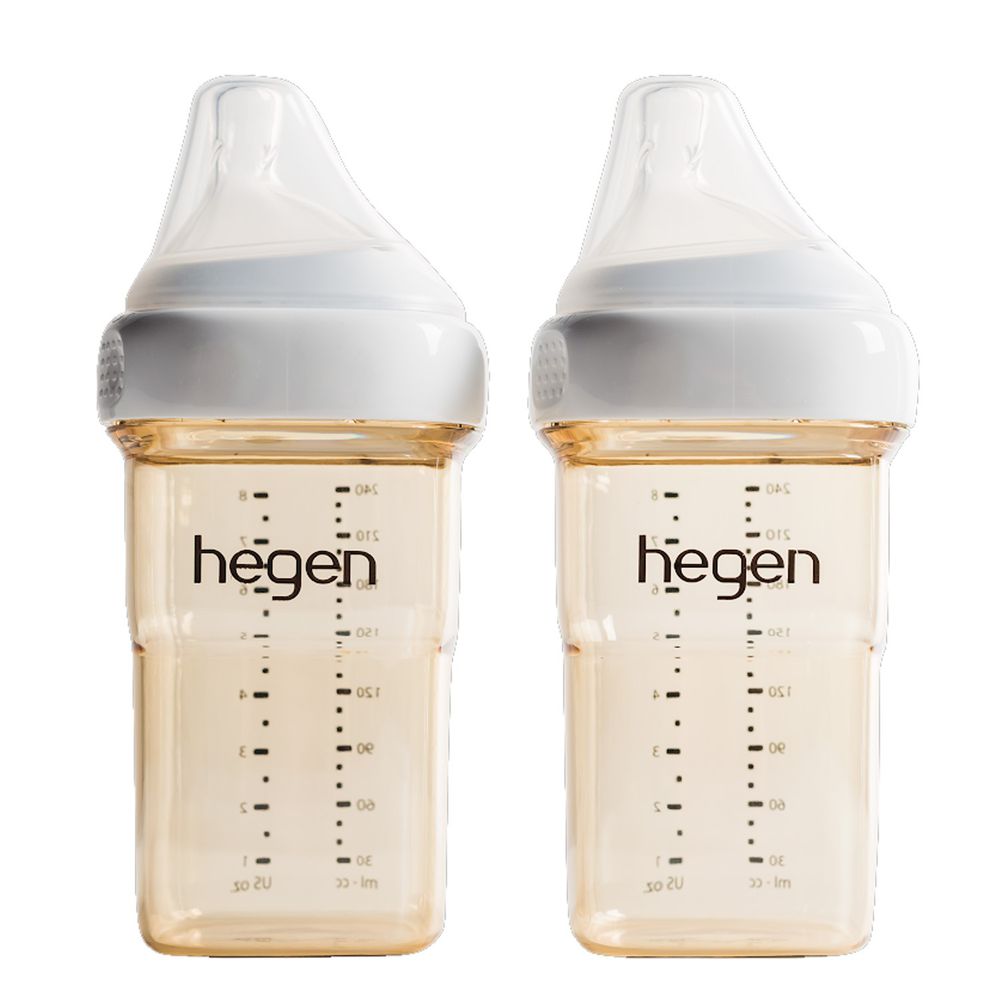 hegen - 金色奇蹟PPSU多功能方圓型寬口奶瓶-雙瓶組-240ml