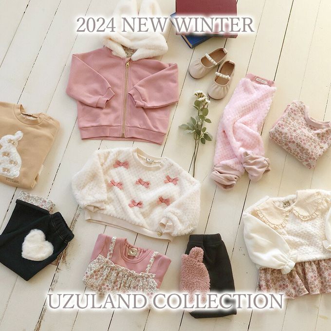 日本 ZOOLAND - 俏皮兔子絨毛耳朵內刷毛休閒外套-白