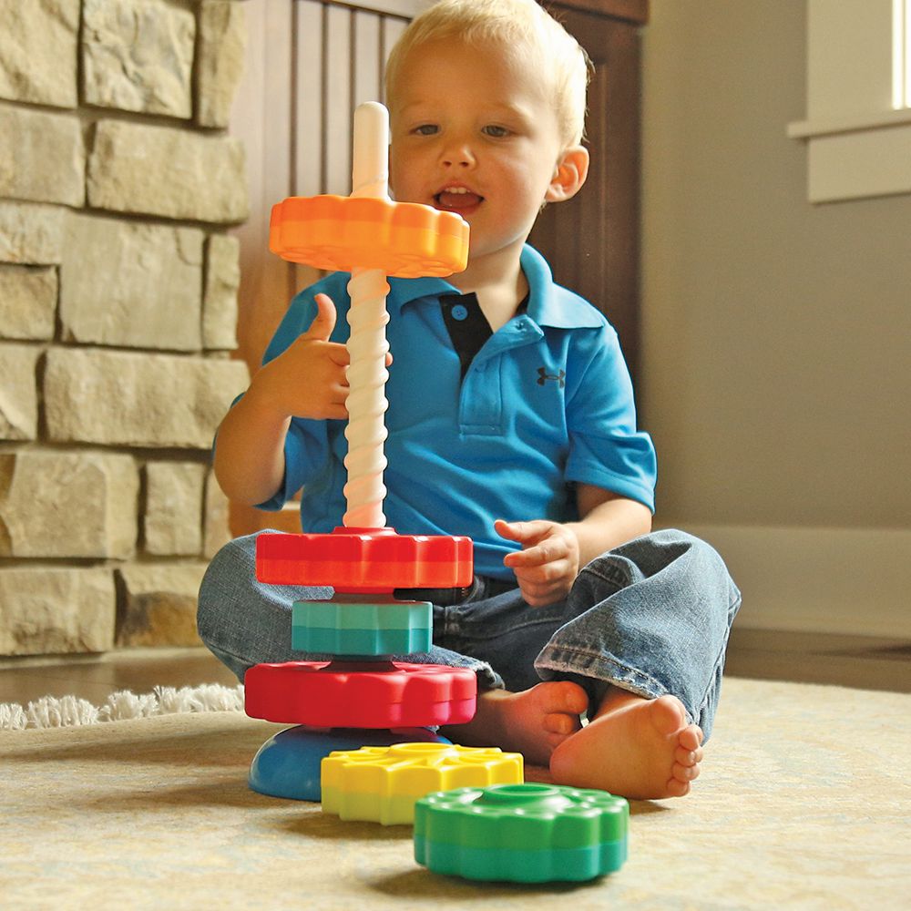 美國 FatBrain - 彩虹旋轉樂-雙色轉盤6個