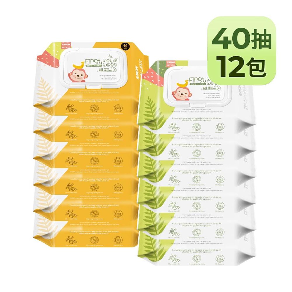 MOTHER-K - 自然純淨嬰幼兒濕紙巾-多功能清潔款40抽-12包組