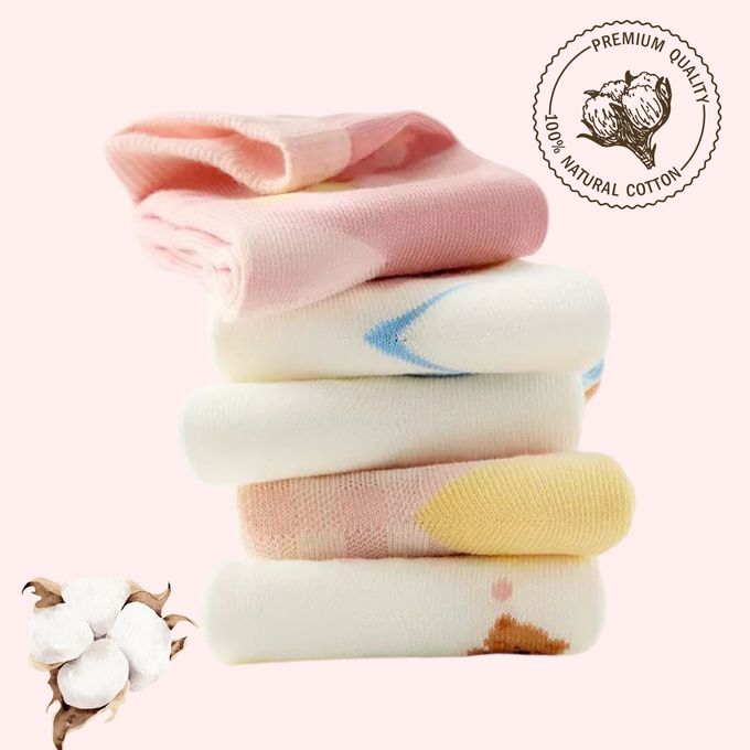 泡泡木耳邊可愛小熊鴨子純棉中筒棉襪