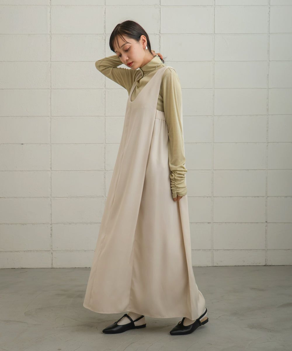 日本 Bab - 2WAY側鬆緊修身背心裙-黑