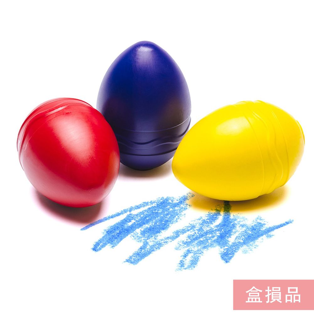 Crayola繪兒樂 - 【盒損品】幼兒可水洗掌握蛋型蠟筆3色(紅黃藍)-12m+