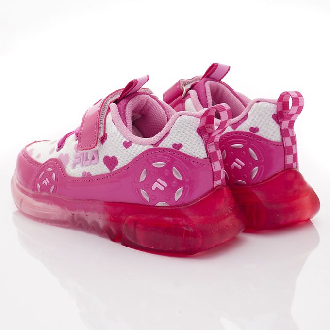 FILA - 賽車造型電燈運動鞋-7-J452X-515粉(中大童段)-運動鞋-粉