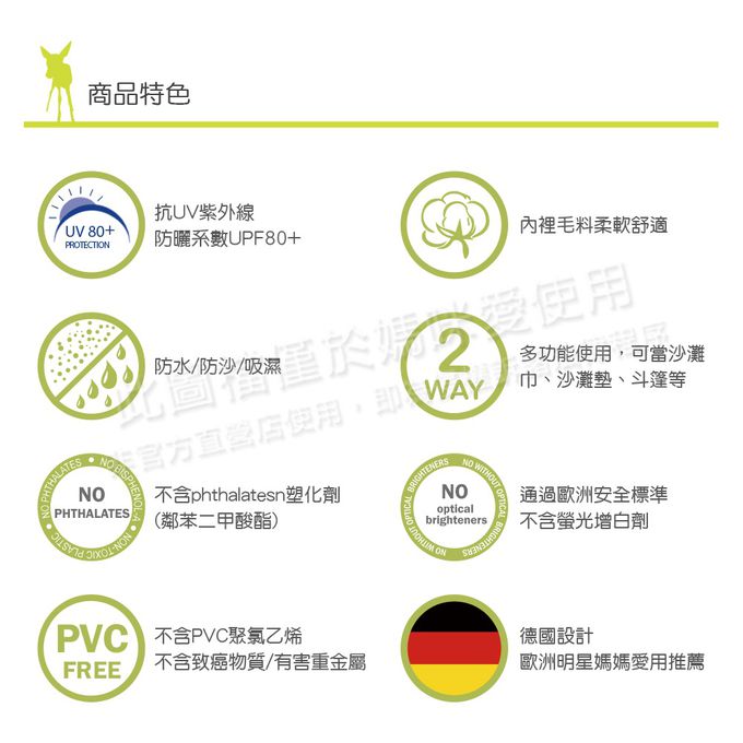 德國 Lassig - 嬰幼兒抗UV斗篷沙灘巾-海底派對 (120X60cm)