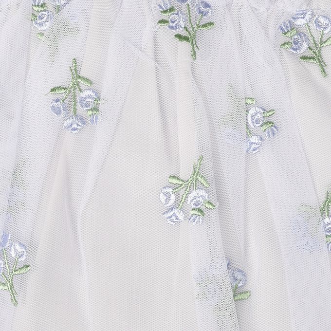 akachan honpo - 長袖假兩件休閒上衣-刺繍-紫色