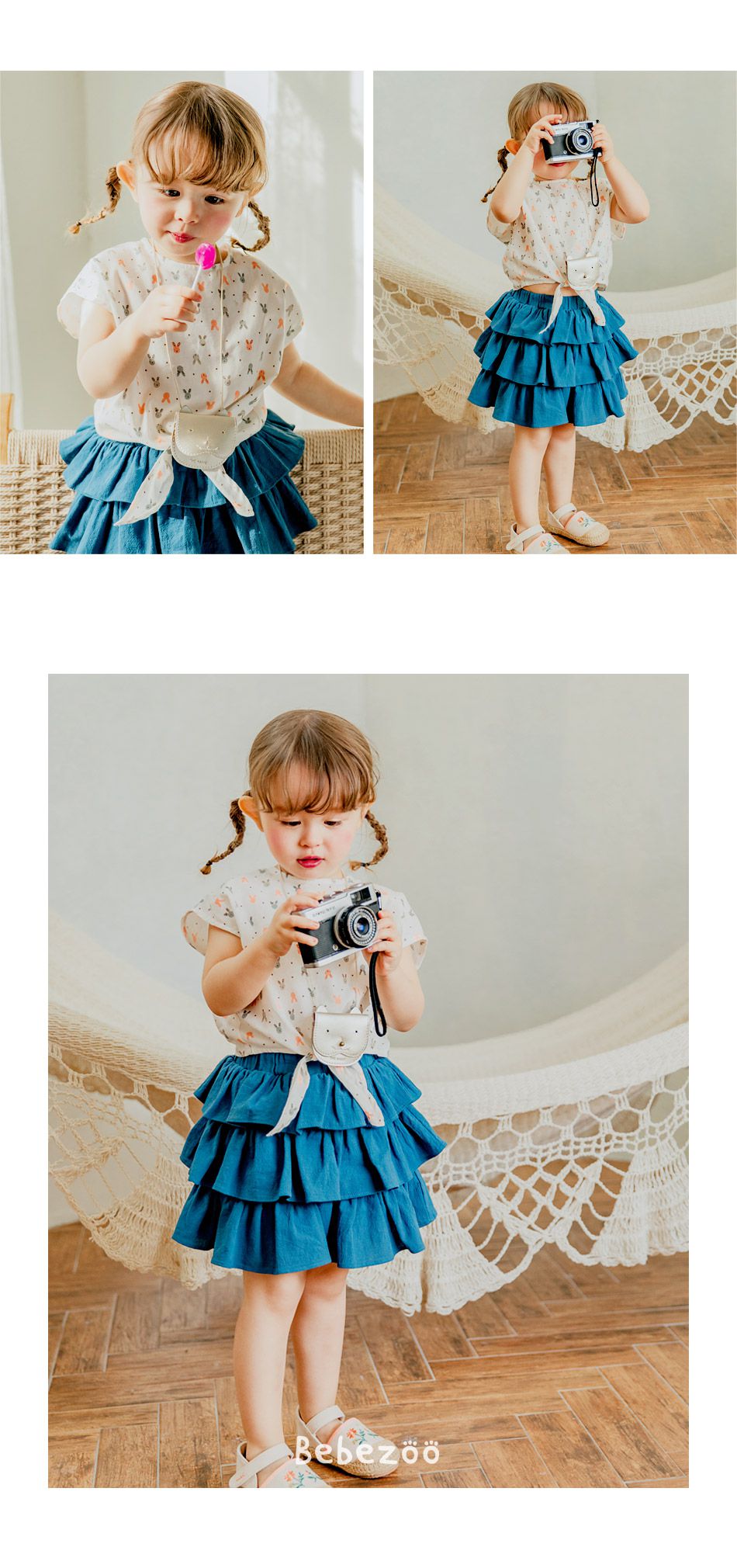 韓國 Bebezoo - 三層蛋糕褲裙