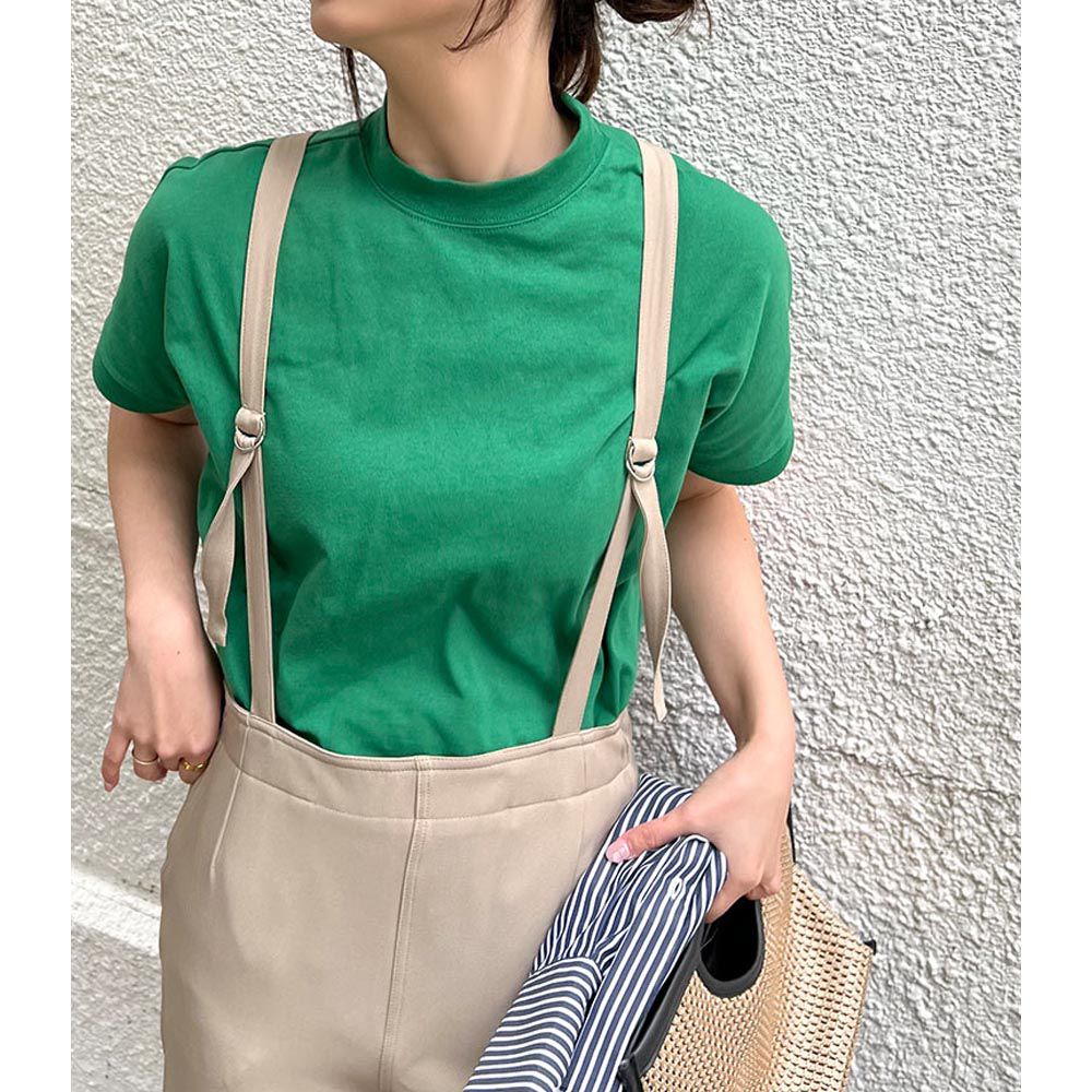日本 Kobe Lettuce - 100%棉 舒適透氣短袖上衣-草綠