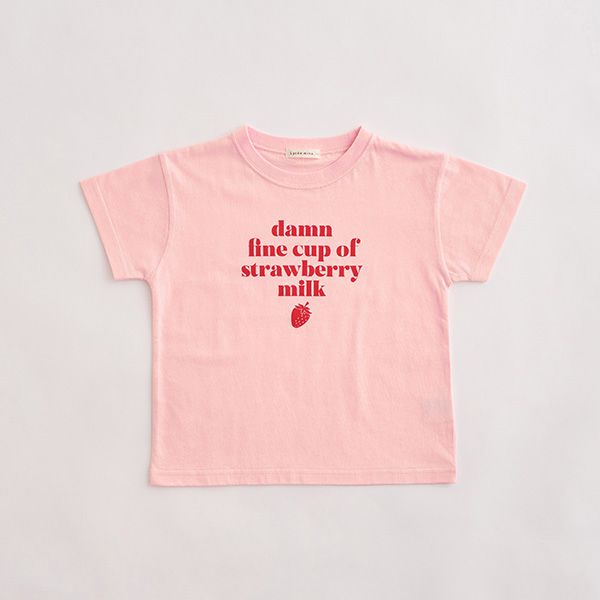 日本 Lycee mine - 可愛少女標語印花短袖上衣-黑色獨角獸