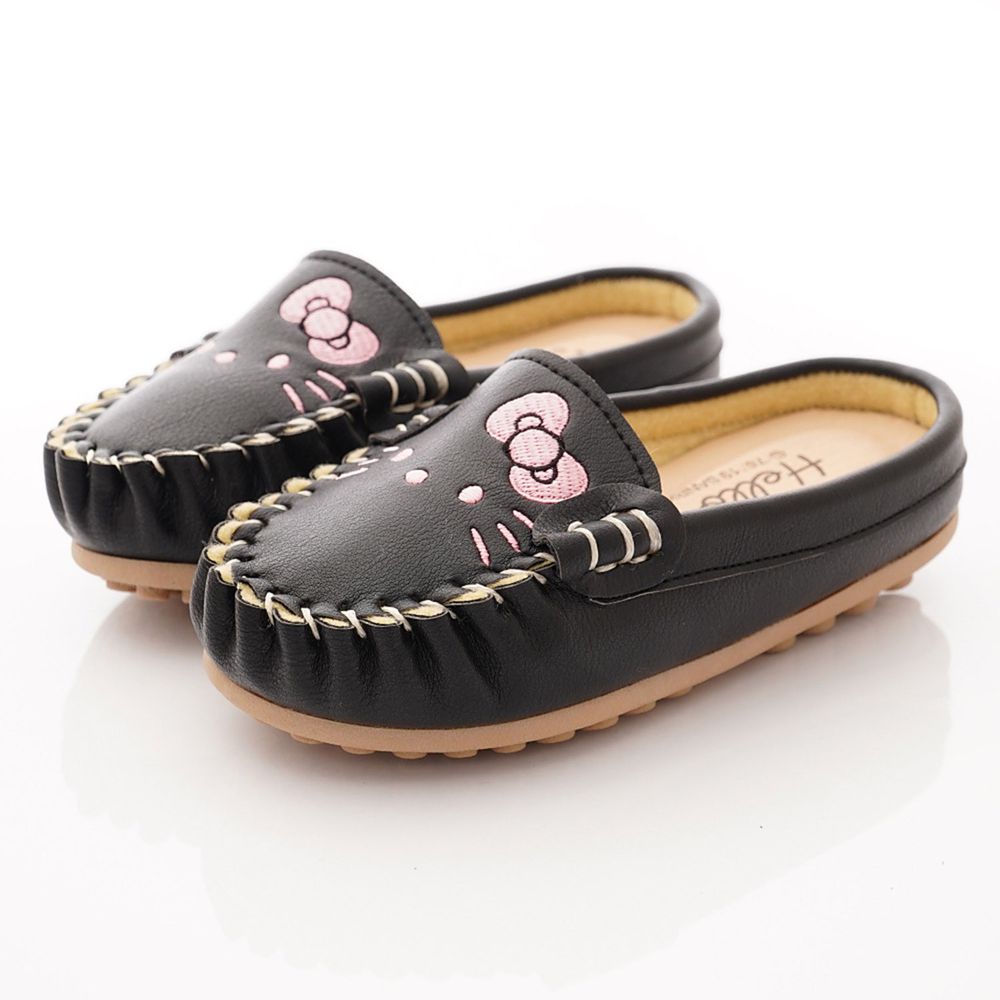 HELLO KITTY - 卡通童鞋-皮質軟Q便鞋款(中小童段)-黑-日本尺寸cm