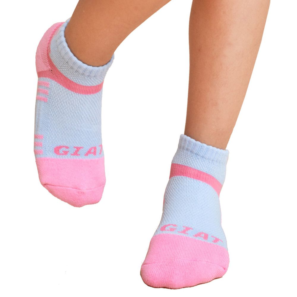 GIAT - 類繃機能萊卡運動襪-兒童款-童話粉