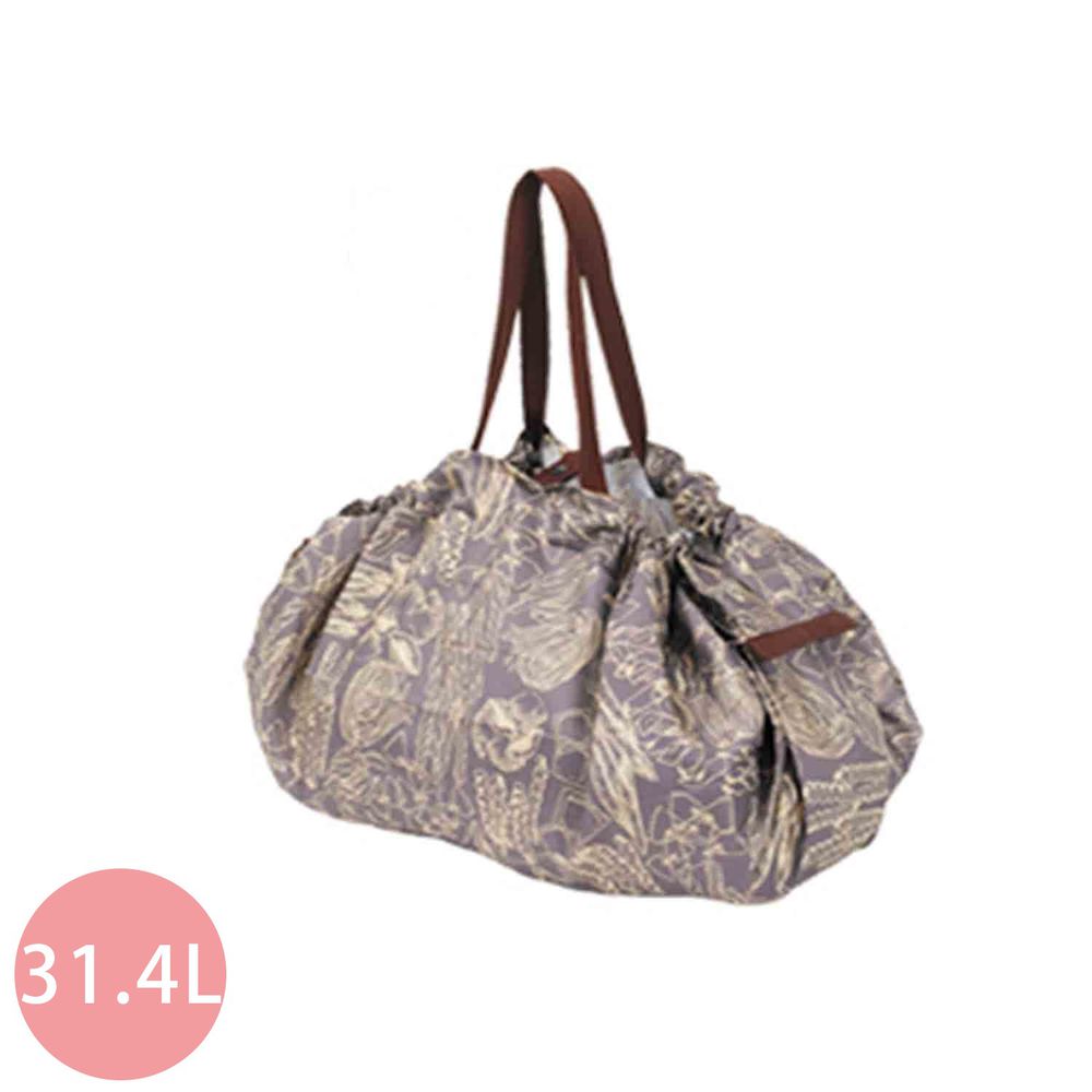 日本 MARNA - Shupatto 秒收摺疊購物袋(可掛購物籃)-義式風情 (L(50x38cm))-耐重15kg / 31.4L